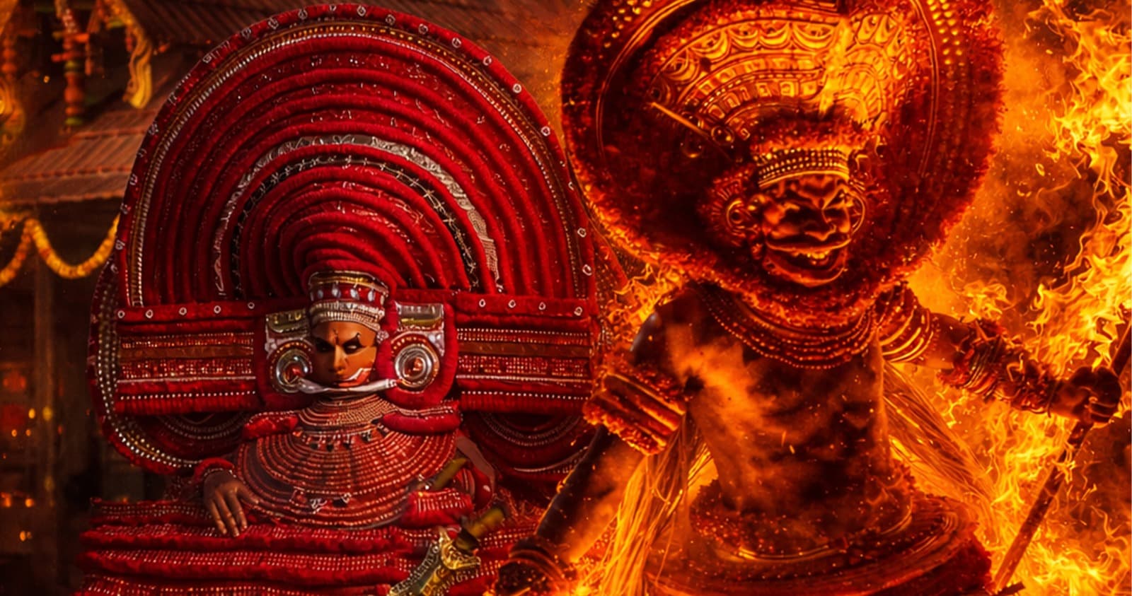 Cover image for Divine Fiery Theyyam Tour - Spiritual Journey into Malabar’s Rituals